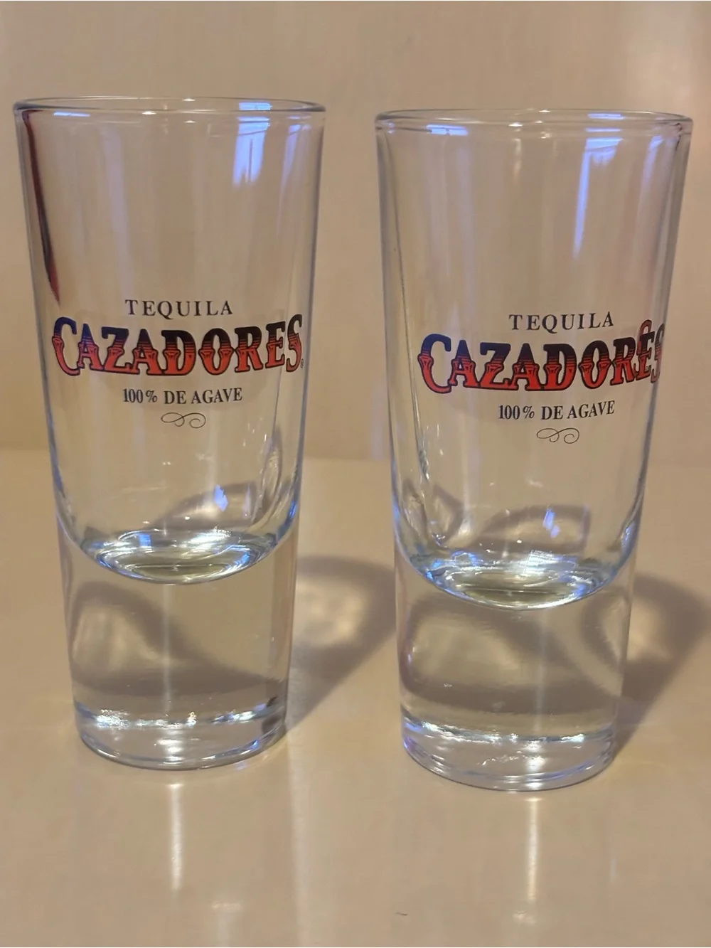 Cazadores Tequila 100% De Agave Shot Glasses (Set of 2)
